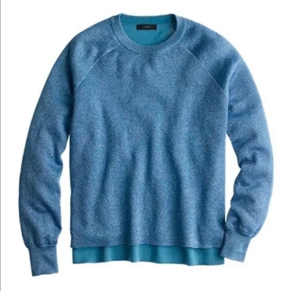 J.Crew Metallic Side Slit Sweater, Blue